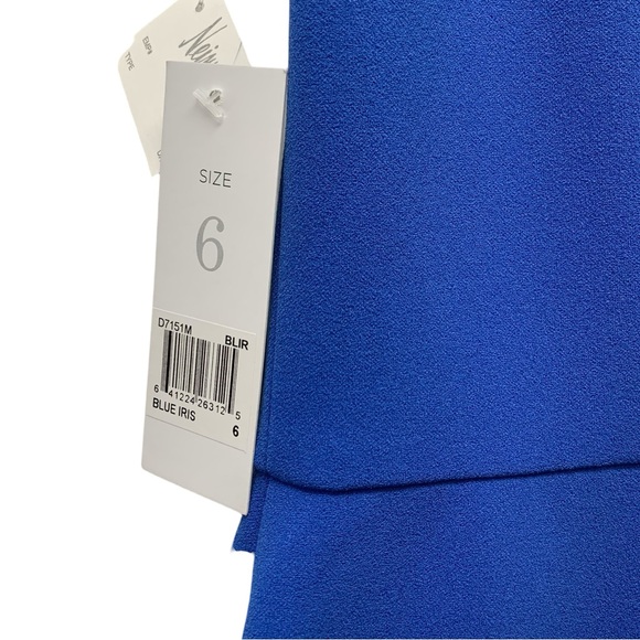 New! Donna Morgan blue piping sheath sleeveless dress, size 6 - Picture 7 of 9